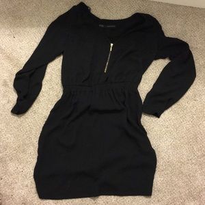 Black Zara midi dress
